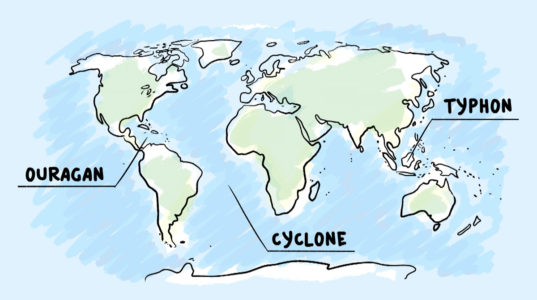 D'où viennent les ouragans cyclones typhons