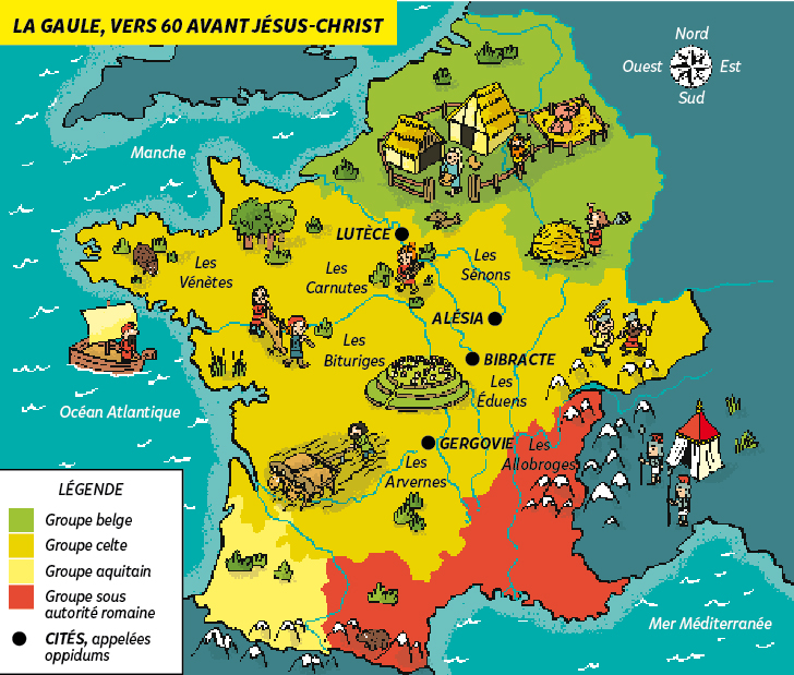 La Gaule, vers 60 avant Jésus-Christ